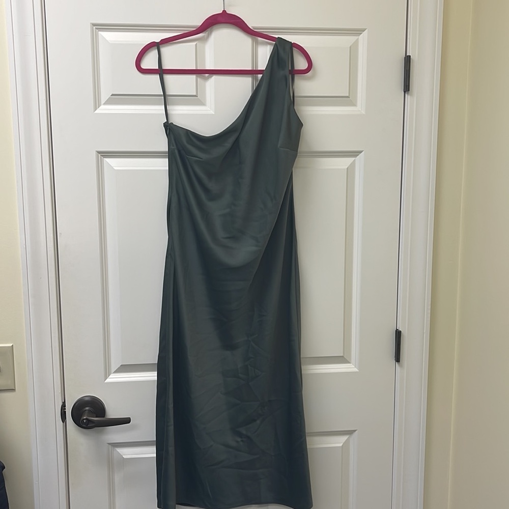 BHLDN Audrie Dress Midi Color Moss SZ 16